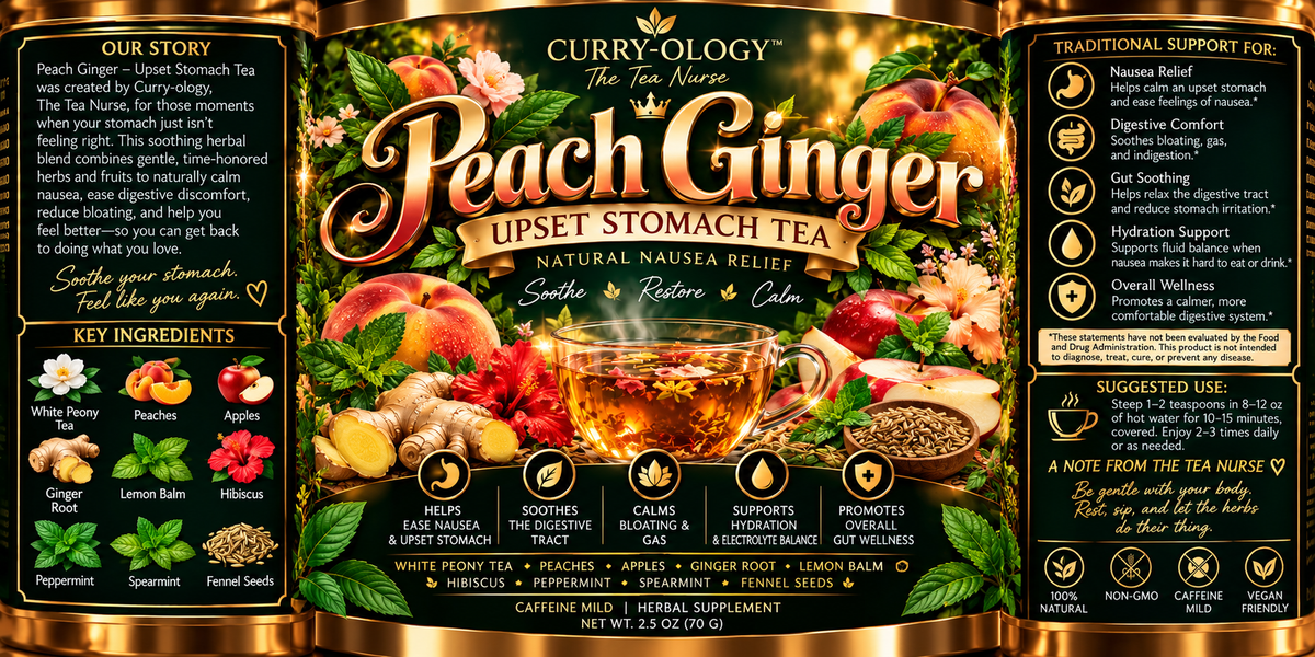Peach Ginger Upset Stomach Tea
