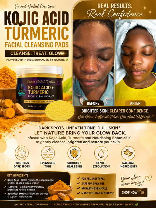Kojic acid and Turmeric cleansing pads with Eczema butter