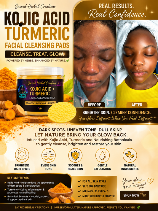 Kojic acid and Turmeric cleansing pads with Eczema butter